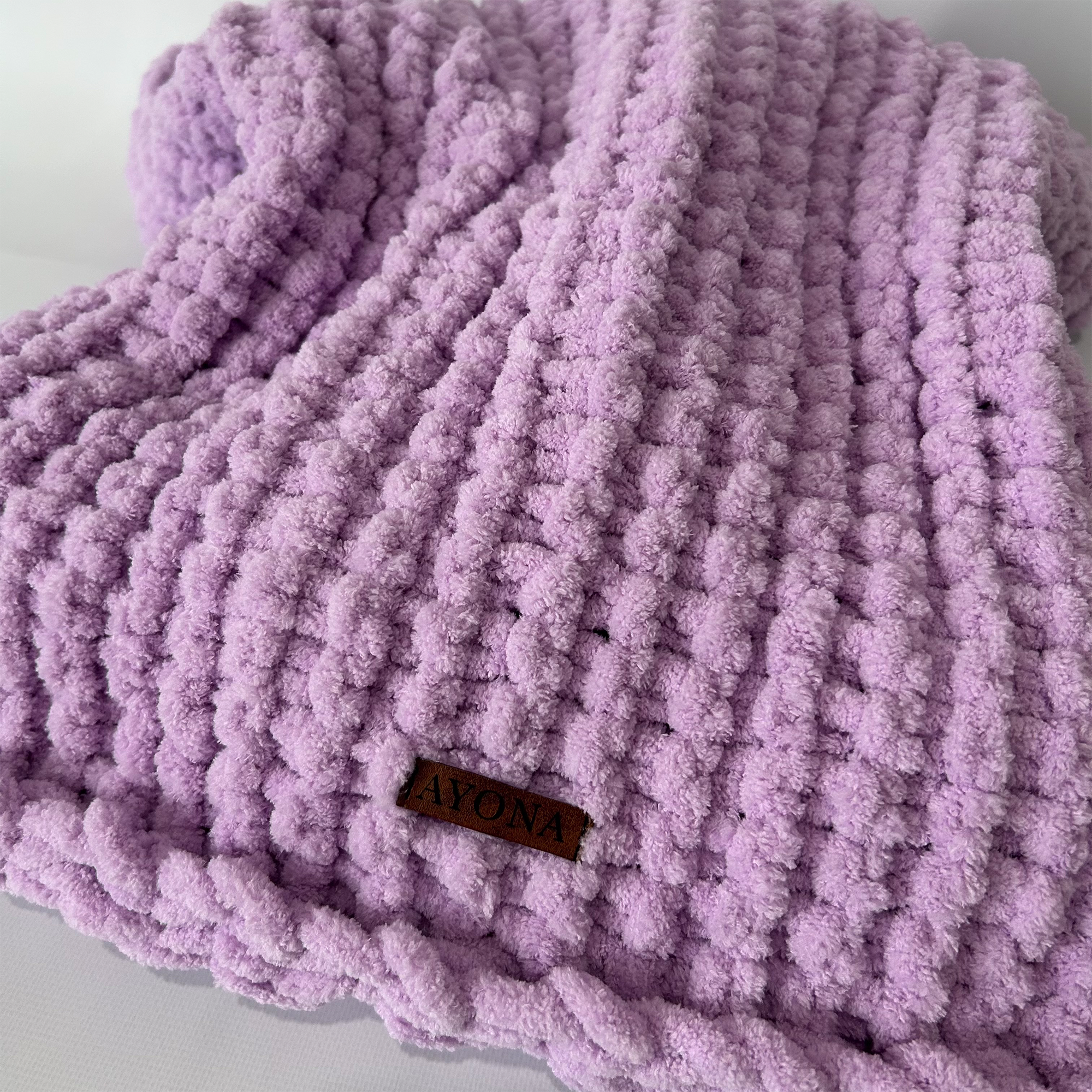 Ayona El Örgüsü Premium Kedi Köpek Yatağı - Ultra Yumuşak Pofuduk Lila Pet Minderi - Yıkanabilir Hayvan Yatağı - Görsel 5