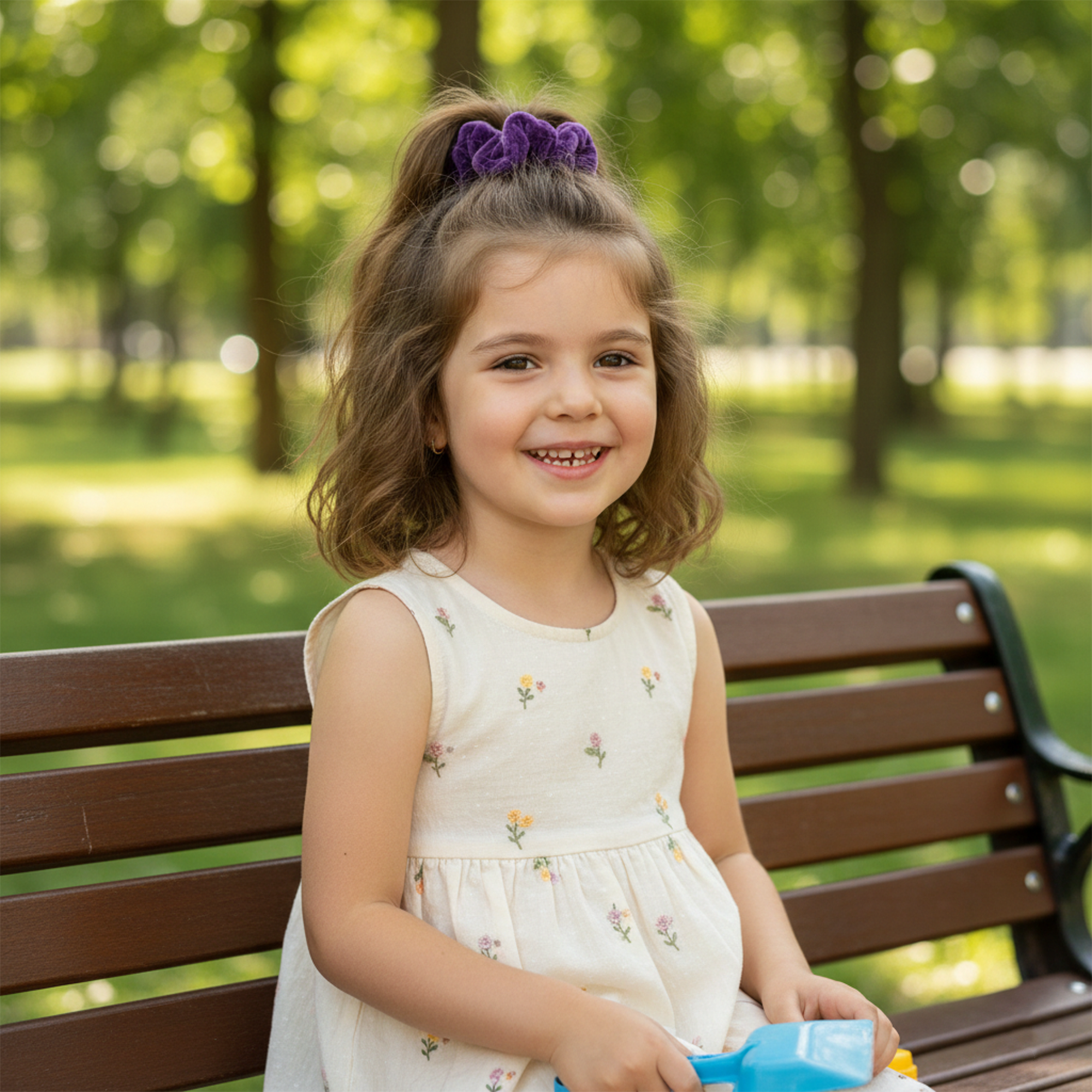 Ayona El Yapımı Mor Kadife 2'li Lastik Toka - Herkes İçin Yumuşak Dokulu 2'li Lastik Toka - Görsel 5